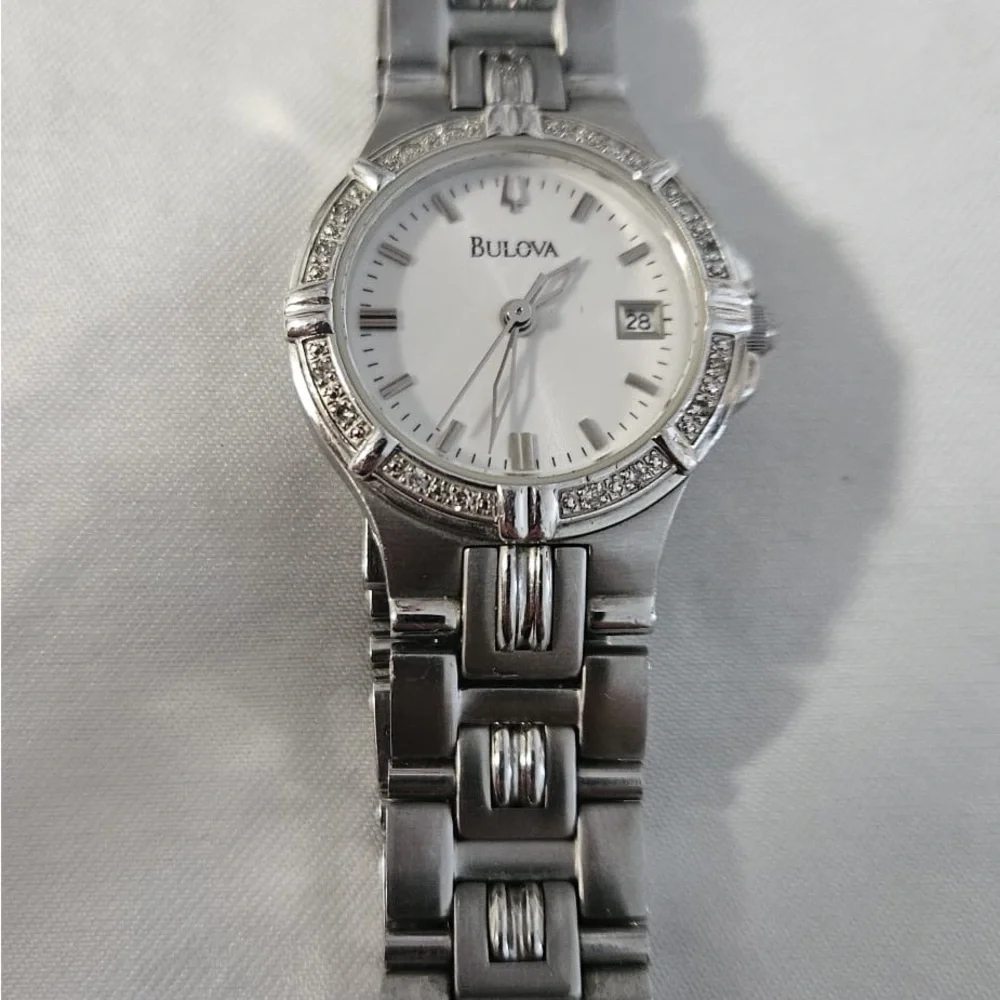 Bulova Silver Luxury Analog Watch - Picture 1 of 6